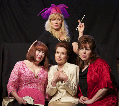 Dearly Beloved cast photo with Susan Connors, Laura Hanson, Tracey Cruz, & Sara Call. Photo &copy; James Sipes 2011